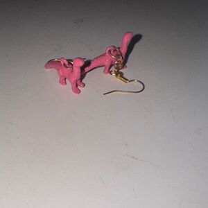 Pink Dinosaur Earrings